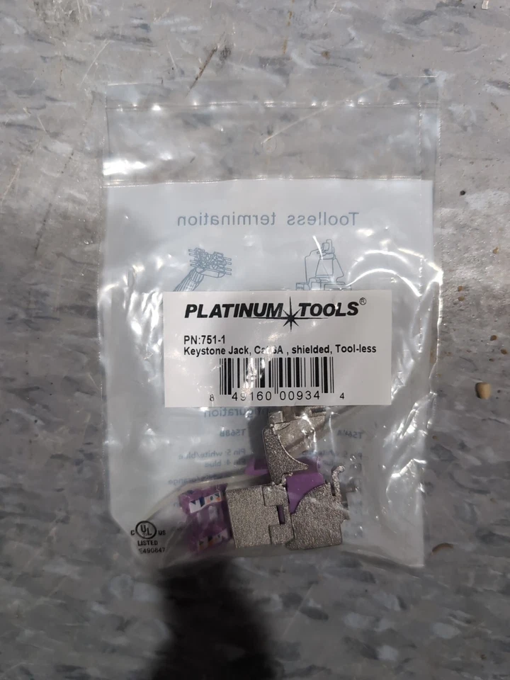Platinum Tools Keystone Jack CAT6A Shielded Tool-Less  (751-1) - image 1 of 1