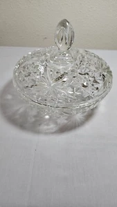 Vintage Anchor Hocking Glas Davidstern bedeckt Schale - Bild 1 von 6