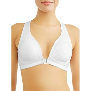 Athletic Works Womens Front Close Plunge Sports Bra - Size 36C - Picture 1 of 8