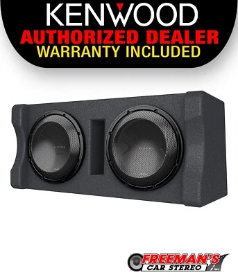 Kenwood eXcelon P-XW1221D Dual 12" Preloaded Subwoofer Enclosure, 600W RMS Power - Image 1 of 4