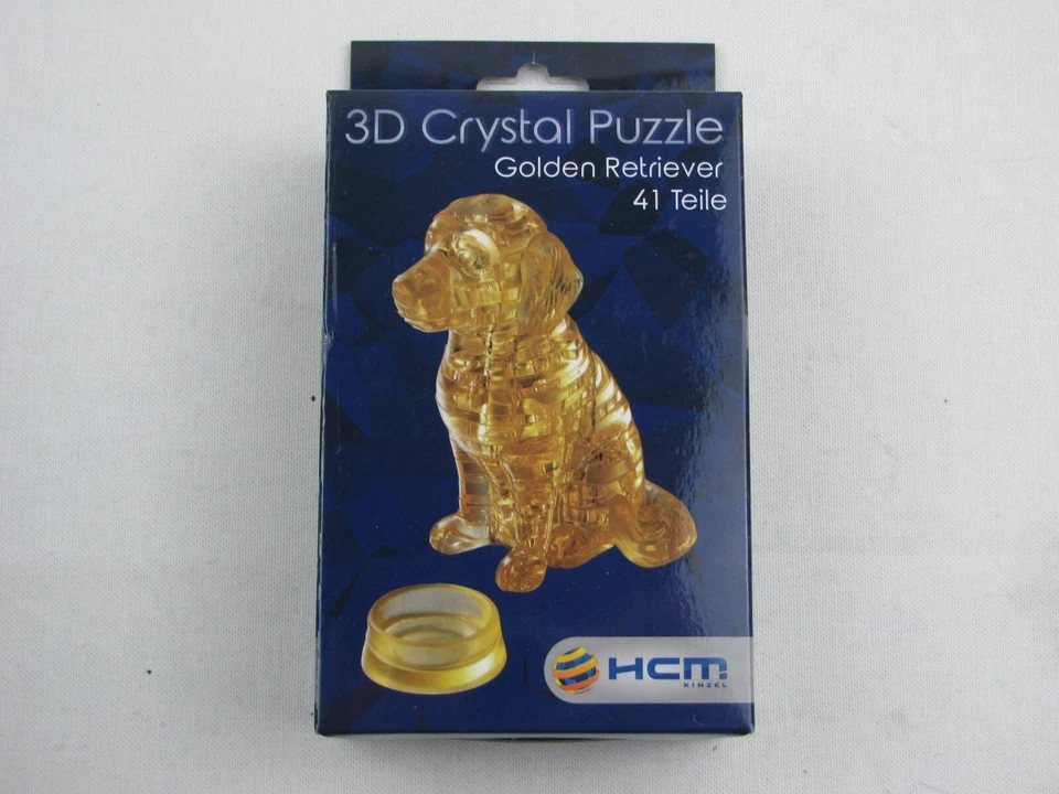 684| HCM Kinzel 3D Crystal Puzzle - Golden Retriever - Hund - neu / OVP
