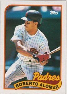 1989 Topps #206 Roberto Alomar San Diego Padres Baseball Card
