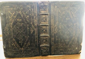 Reliure XVIIéme plein maroquin aux petits fers avec des motifs géométriques  Sem - Picture 1 of 11