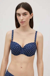 Bikini Frau Balconnet- Kombinierbare Blau Tupfen Weiß 82896+82893 Ysabel Mora - Bild 1 von 8