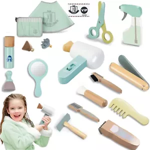 Hair Salon Kids Playset, Wooden Pretend Play 18-Piece Hair Salon Toy for Girl... - Picture 1 of 7