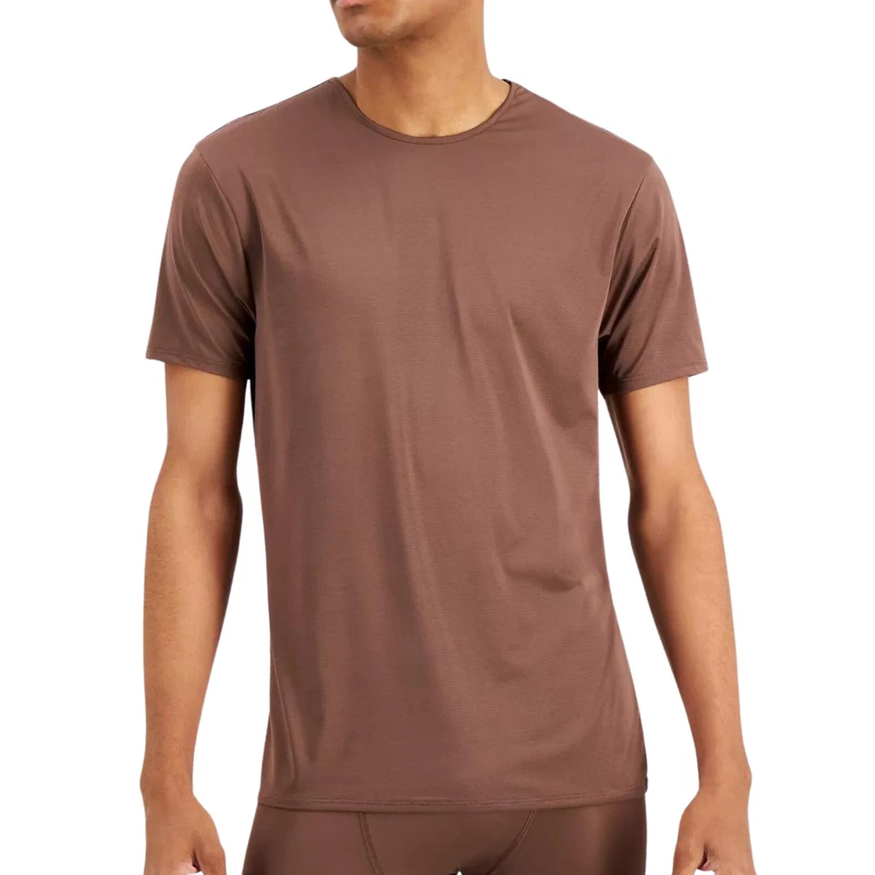 ALFANI Men's Air Mesh Undershirt Color Brown Size L Style 10012022400