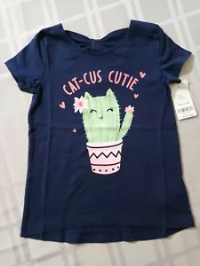 Camicia grafica Carter's Girls con gatto - Cus Cuite/nuova con etichetta/taglia 4T - 4A - Foto 1 di 7