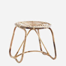 Low Round Bamboo Stool by Madam Stoltz