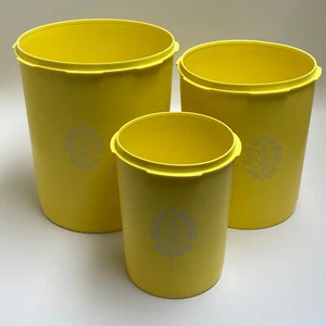 3 Tupperware Kanister ohne Deckel gelb Größen in Beschreibung - Bild 1 von 1