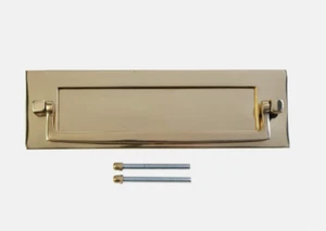 Sandleford Stylish Polished Brass Letterplate with Door Knocker 254 mm x 77 mm - Picture 1 of 1