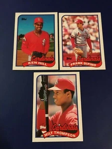 1989 Topps Traded DIPINO, KEN HILL, THOMPSON Set Lot 3 St. Louis Cardinals  - Picture 1 of 1