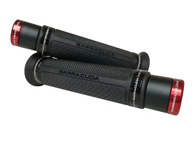Suzuki GSX1250FA Barracuda Grips Ring Black + Red B-Lux Bar Ends - Image 1 of 3