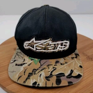 Vintage Y2k Alpinestars Hat Adjustable Snapback Cap Camo Big Logo - Picture 1 of 12