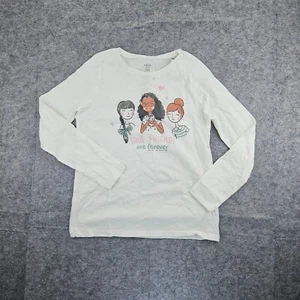 Carter's Kid Girls True Friends Are Forever Graphic Long Sleeve Tee NWT 12 White - Picture 1 of 1