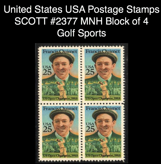 United States USA Postage Stamps SCOTT #2377 MNH Block of 4 Golf Sports - Image 1 of 1