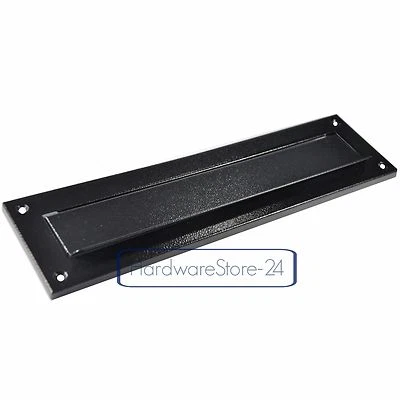Einwurfklappe Briefeinwurf Briefklappe SCHWARZ ANTIK 310x80 C4 RAL 9017 - Bild 1 von 2
