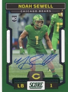 Autógrafo Noah Sewell Rookie 2023 Score lámina verde #396 - Imagen 1 de 1