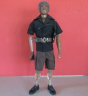GI JOE HYBRID AFRICAN AMERICAN BLACK ADVENTURER GI JOE WITH CUSTOM FLOCKED HAIR For Sale
