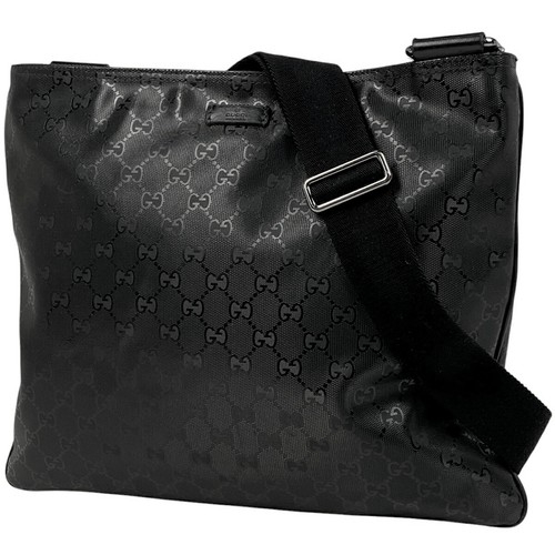Borsa a tracolla Gucci Gg Imprime modello tracolla rivestita tela nera 201446 donna