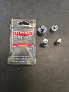 Craftsman 4-Piece Drive Adapter Set #4235 / 1/4" - 3/8" - 1/2" Drive W/Pouch - Picture 1 of 12