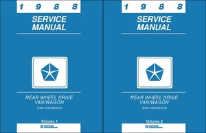 Manuale Di Riparazione Per Furgone Dodge Ram 1988 B150 B250 B350 RWD - Foto 1 di 14