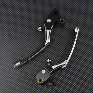 CNC Black Brake Clutch Lever Fit For Harley Sportster 883 1200 XL XR 2014-2021 - Picture 1 of 2
