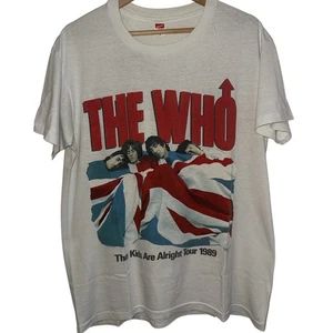 Vintage 80s 1989 The Who ‘The Kids Are Alright’ UK Tour T-Shirt, Large - VGC - Picture 1 of 7