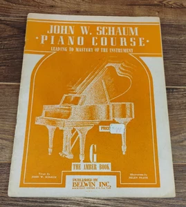 Libro ámbar curso de piano Schaum 1945 Belwin Inc partituras de colección - Imagen 1 de 9
