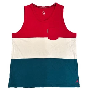 🔥 Color Block Air Jordon Embroidery Flight on Back Sleeveless Tank Size XL - Bild 1 von 5