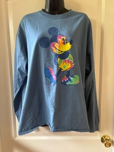 Walt Disney World Mickey Mouse Tie Dye Print Langarm T-Shirt Größe Large - Bild 1 von 5