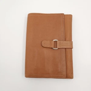 Vintage Kenneth Cole Brown Leather Binder Organizer Planner w/ Levenger Notepad - Picture 1 of 18