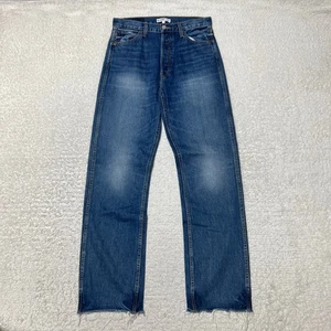 Jeans Re Done para mujer 29 azul denim tiro alto suelto holgado botón mosca vintage - Imagen 1 de 17