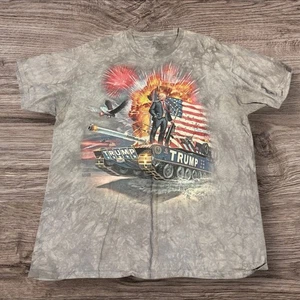 The Mountain T Shirt Men's Gray Donald Trump Flag Tank Bald Eagle Tie Dye 2xl - Picture 1 of 7