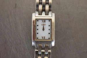 Citizen B023-S003971 Eco Drive Rectangle Tank Stainless Steel Ladies Watch AS-IS - Picture 1 of 4
