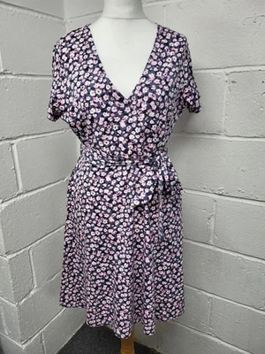 Country To Coast Blue & Pink Floral Dress V-neck Short Sleeve Size 14.BNWT.PP - Image 1 of 4