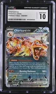 2024 POKEMON PAF EN-PALDEAN FATES #054 CHARIZARD EX CGC 10 - Foto 1 di 2