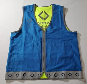 Gilet di Sicurezza Sams Club Divisa Dipendenti Hi-Vis Blu/Giallo Riflettente Full Zip - Foto 1 di 6