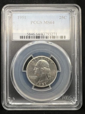1951 Washington Quarter PCGS MS64 - Image 1 of 4