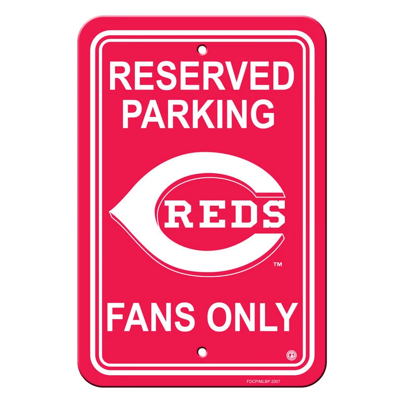 Cincinnati Reds Sign 12x18 Plastic Reserved Parking Style CO - Image 1 of 1