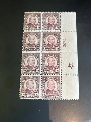 Scott 564 12 Cents Cleveland OG  MH Plate Block Of 6 Plate # 17420 Star SCV $150 - Image 1 of 2