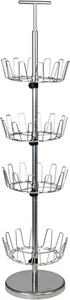Árbol de zapatos giratorio de 4 niveles Household Essentials, acero de alta resistencia con plata - Imagen 1 de 9