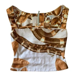 Canotta corsetto Miaou marrone/bianco stampa serpente taglia small - Foto 1 di 9