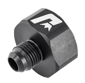 JEGS 16585 Nitrous Bottle Nut Adapter -6 AN Male 1 in. Female Aluminum Black Ano - Picture 1 of 4