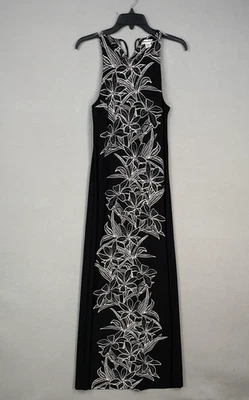 Tommy Bahama Dress Womens XS Black White Floral Maxi Resort Vacation Evening - Image 1 of 4
