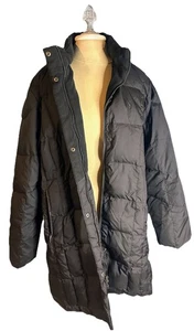 Eddie Bauer Premium Goose Down Parka Long Puffer Womens XL Black - Picture 1 of 4