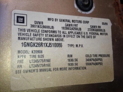 Motor soplador de climatización trasero usado se adapta a: Chevrolet Suburban 2500 1999 trasero grado A Foto 1 de 4