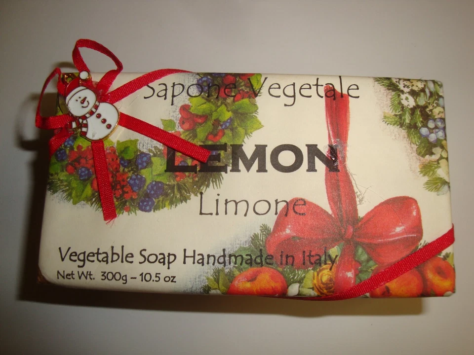 New Sapone Vegetale Handmade in Italy 10.5oz Bath Bar Soap Lemon Limone - Image 1 of 1