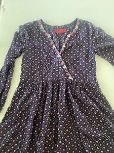 Tigerlily Womens Blue Long Sleeve Mini Dress Size 6 V Neck Boho - Picture 1 of 7