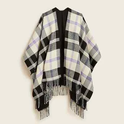 J. Poncho Manta Reversible Crew Artículo BB119 en Marfil Figo Talla Pequeña Nuevo con Etiquetas Foto 1 de 4