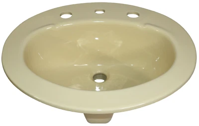 Fregadero redondo beige vintage Kohler Pennington sin usar - Modelo: K2196 Foto 1 de 4